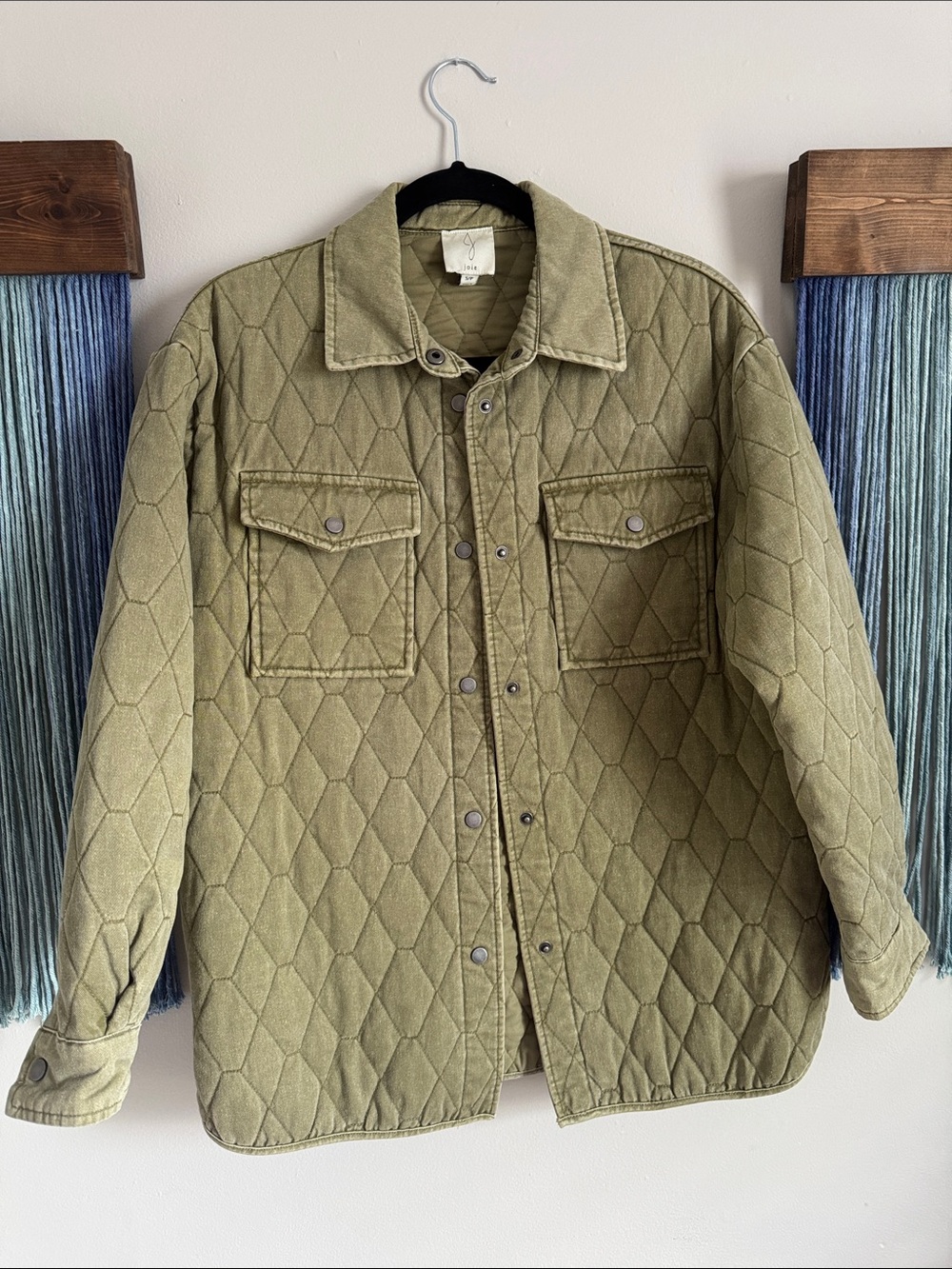 Joie Quilted Olive Jacket
